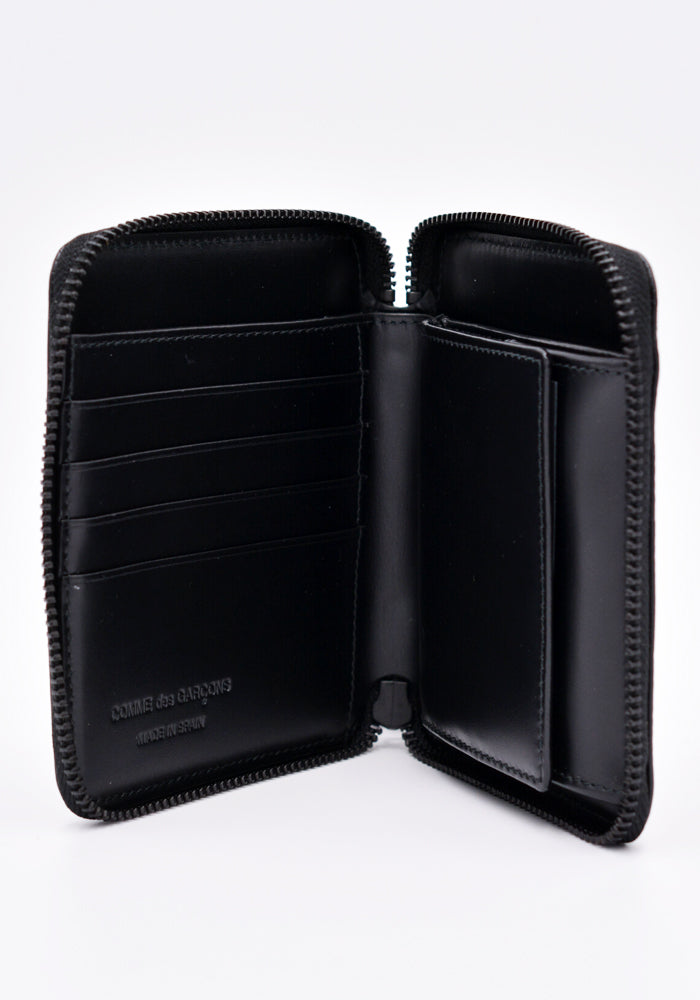 COMME DES GARCONS SA2100VB ZIP WALLET VERY BLACK