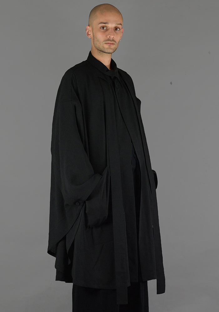 TAC:TAC 通販 PONCHO COAT BLACK 2019SS-DOSHABURIオンラインショップ