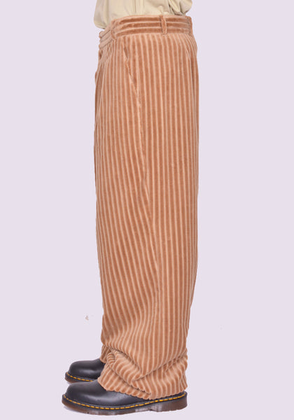 BLESS Nº 78 3040 ULTRA WIDE PLEATED TROUSERS JUMBO CORDUROY BEIGE | DOSHABURI Onlien Shop