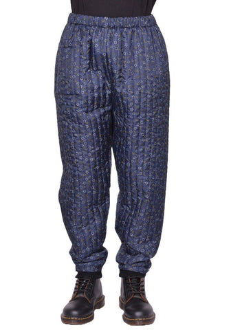 BLESS N°80 MONPE PANTS FLORAL PRINT DARKBLUE FW25 | DOSHABURI Shop