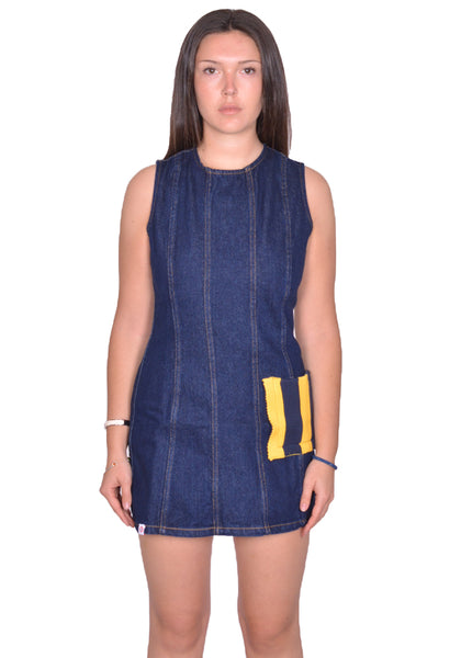 CHARLES JEFFREY LOVERBOY DENIM MINI DRESS BLUE SS25 | DOSHABURI Shop