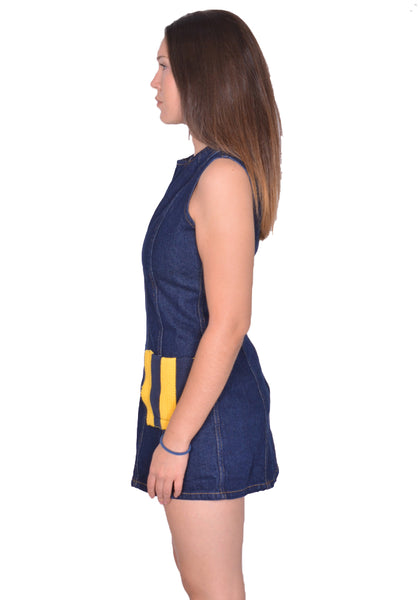 CHARLES JEFFREY LOVERBOY DENIM MINI DRESS BLUE SS25 | DOSHABURI Shop