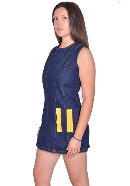 CHARLES JEFFREY LOVERBOY DENIM MINI DRESS BLUE SS25 | DOSHABURI Shop