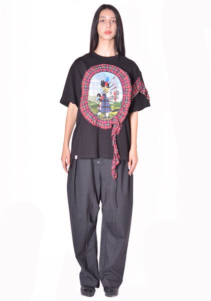 CHARLES JEFFREY LOVERBOY 064101001 UNISEX RUFFLE PATCH TEE BLACK 2026FW | DOSHABURI Shop