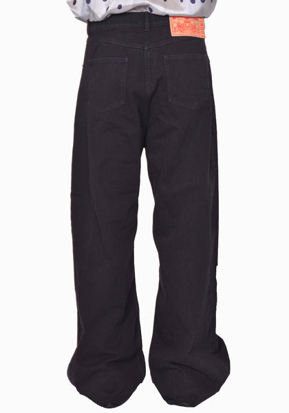 EGONLAB. DN006C BAGGY DENIM PANTS BLACK SS25 | DOSHABURI Online Shop