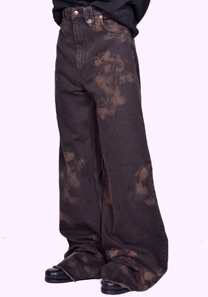 EGONLAB. BAGGY DENIM PANTS BLACK FW24 | DOSHABURI Online Shop