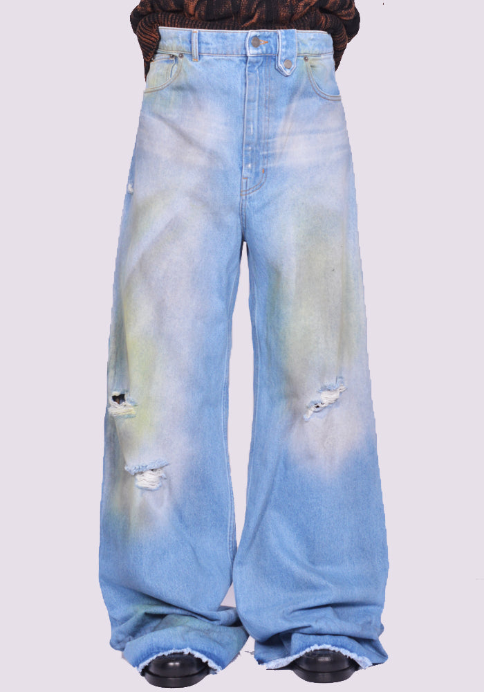 EGONLAB.  AW24DN003C BAGGY DENIM PANTS BLUE FW24 | DOSHABURI Online Shop