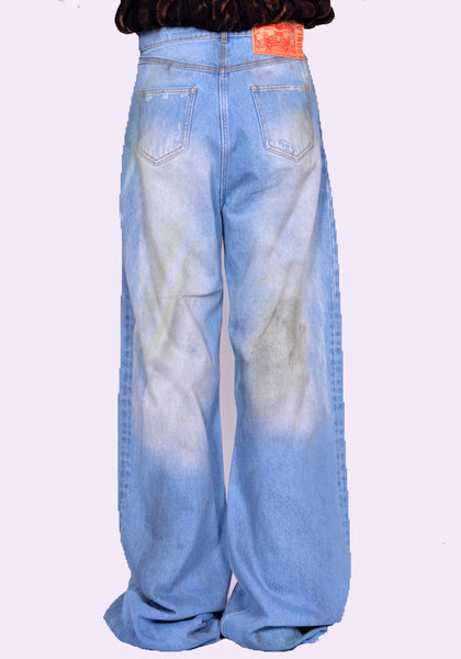 EGONLAB.  AW24DN003C BAGGY DENIM PANTS BLUE FW24 | DOSHABURI Online Shop