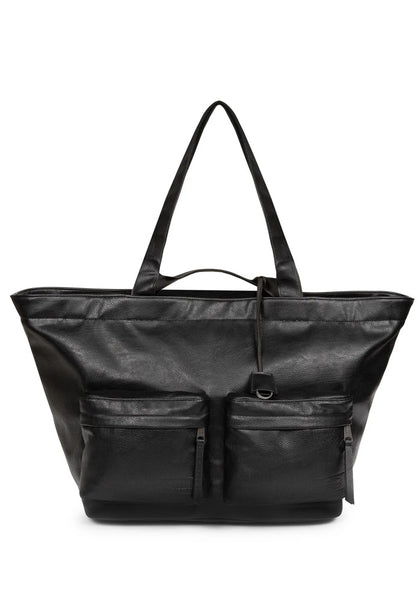 EGONLAB EASTPAK EGON TOTE L FAUX LEATHER BLACK SS26 | DOSHABURI Shop