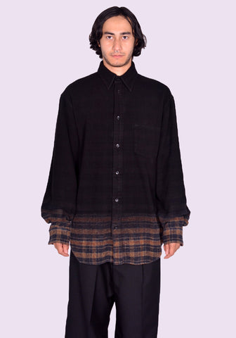 EGONLAB. OVER SHIRT BROWN TARTAN FW24 | DOSHABURI Online Shop