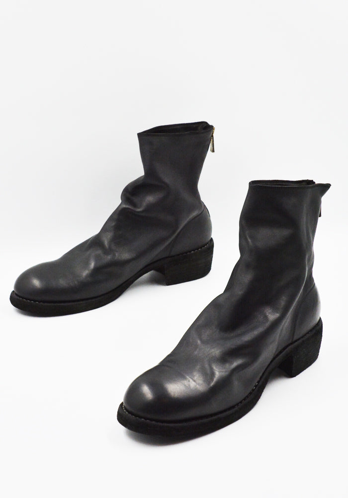GUIDI 796Z SOFT HORSE FULL GRAIN LEATHER SHORT BOOTS BLACK | DOSHABURI Shop