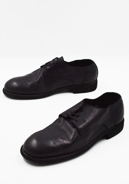 GUIDI 992 DONKEY FULL GRAIN LEATHER DERBY SHOES BLACK | DOSHABURI Shop