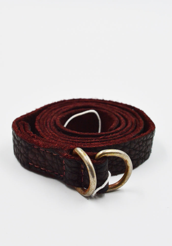 GUIDI BLT0 UNISEX BISON FULL GRAIN LEATHER BELT BROWN | DOSHABURI Shop