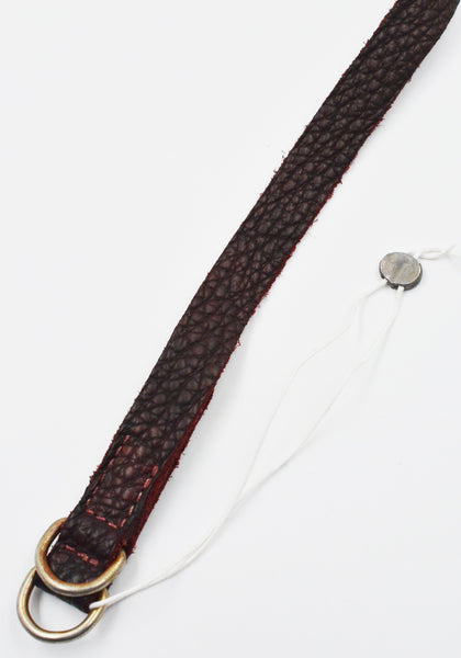 GUIDI BLT0 UNISEX BISON FULL GRAIN LEATHER BELT BROWN | DOSHABURI Shop