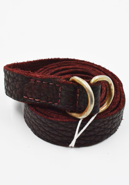 GUIDI BLT0 UNISEX BISON FULL GRAIN LEATHER BELT BROWN | DOSHABURI Shop