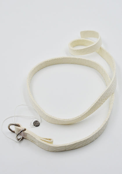GUIDI BLT0 UNISEX BISON FULL GRAIN LEATHER BELT WHITE | DOSHABURI Shop