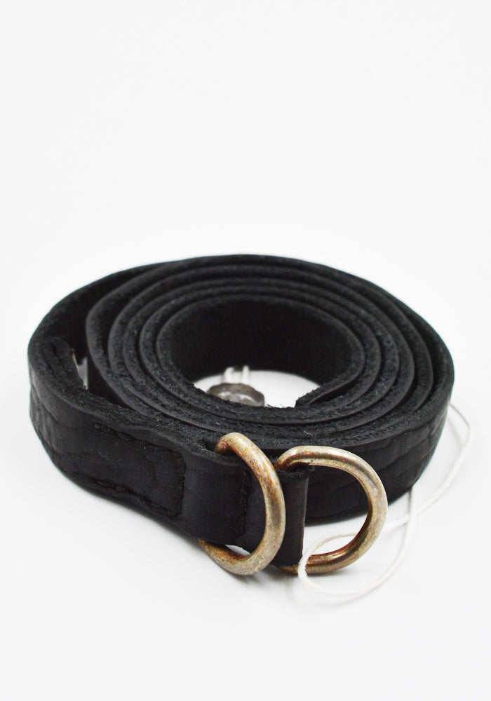 GUIDI BLT0 UNISEX BISON FULL GRAIN LEATHER BELT BLACK | DOSHABURI Shop
