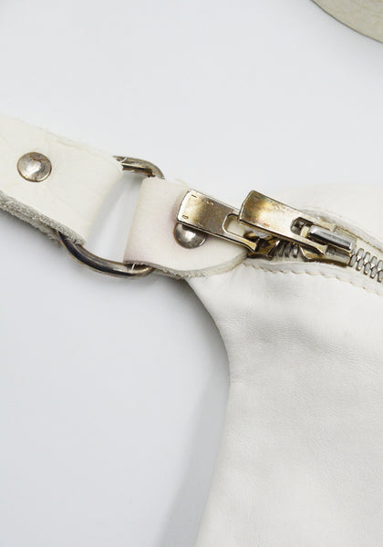 GUIDI BV07 SOFT HORSE FULL GRAIN Leather MEDIUM FANNY BAG WHITE | DOSHABURI Shop