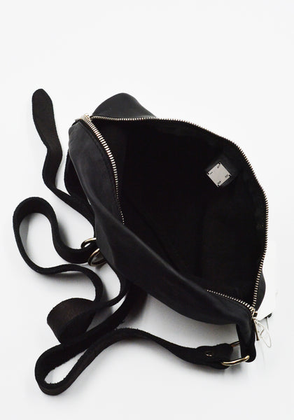 GUIDI BV07 SOFT HORSE FULL GRAIN MEDIUM FANNY BAG BLACK | DOSHABURI Shop