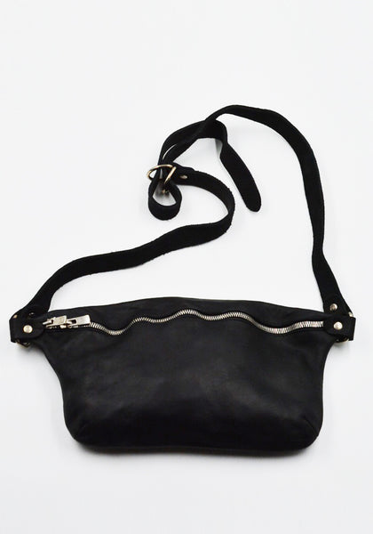 GUIDI BV07 SOFT HORSE FULL GRAIN MEDIUM FANNY BAG BLACK | DOSHABURI Shop
