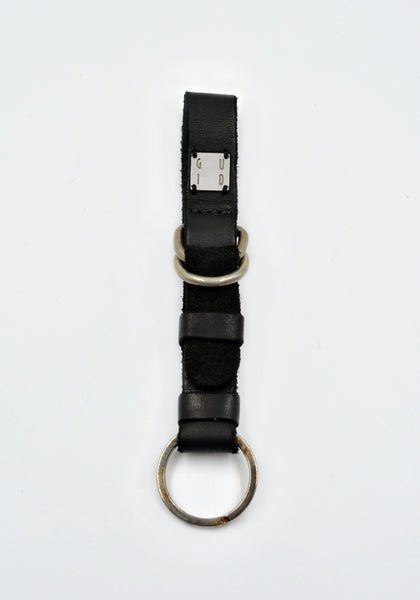 GUIDI KH03 CUOIO FULL GRAIN LEATHER KEY HOLDER BLACK | DOSHABURI Online Shop