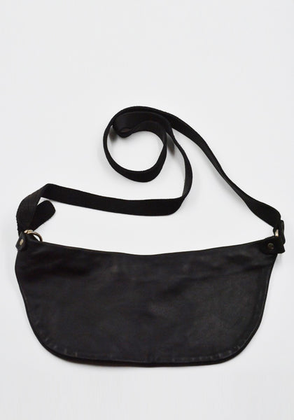 GUIDI Q10M SOFT HORSE FULL GRAIN LEATHER BELT BAG BLACK | DOSHABURI