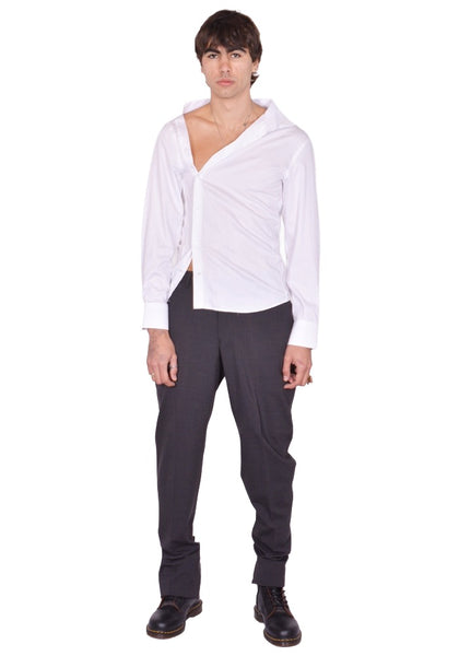 HODAKOVA ASYMMETRIC SHIRT WHITE SS26 | DOSHABURI Online Shop