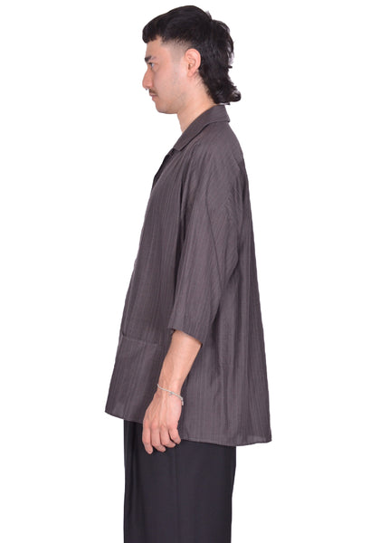 INDIVIDUAL SENTIMENTS BOWLING SHIRT CHARCOAL SS25 | DOSHABURI Shop