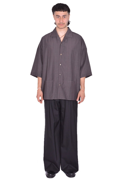 INDIVIDUAL SENTIMENTS BOWLING SHIRT CHARCOAL SS25 | DOSHABURI Shop