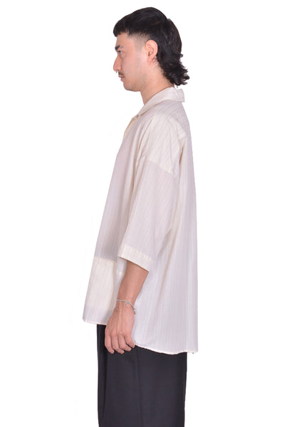 INDIVIDUAL SENTIMENTS SH59S-LC46 BOWLING SHIRT ECRU SS25 | DOSHABURI Shop