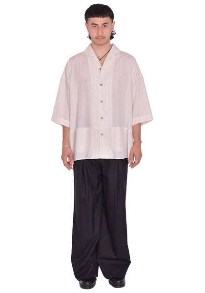 INDIVIDUAL SENTIMENTS SH59S-LC46 BOWLING SHIRT ECRU SS25 | DOSHABURI Shop