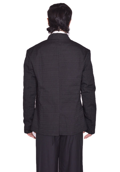 INDIVIDUAL SENTIMENTS STAND COLLAR JACKET BLACK SS25 | DOSHABURI Shop