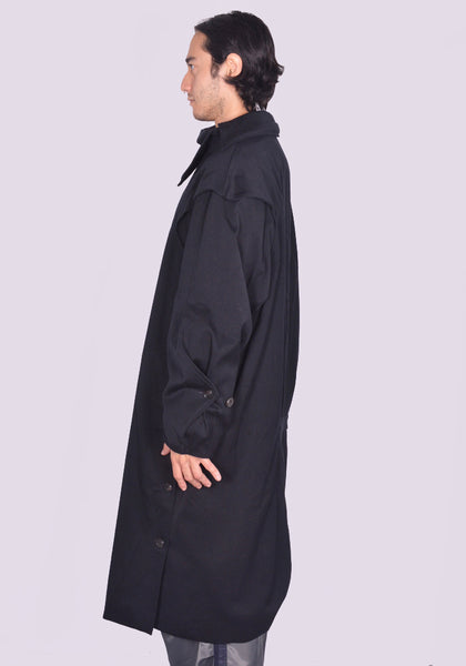 KIKO KOSTADINOV MEN KKAW24C01-60 BENDIX COAT RAVEN BLACK FW24 | DOSHABURI Shop