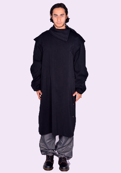 KIKO KOSTADINOV MEN KKAW24C01-60 BENDIX COAT RAVEN BLACK FW24 | DOSHABURI Shop