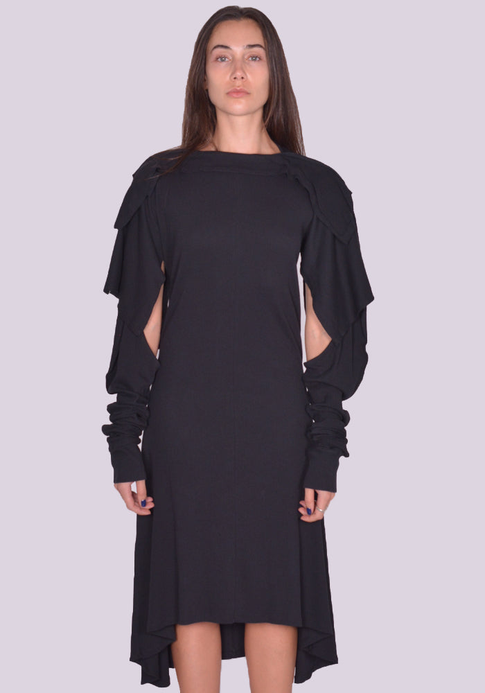 KIKO KOSTADINOV CIRCE JERSEY DRESS  BLACK FW24 | DOSHABURI Online Shop