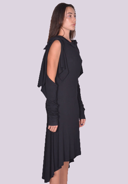 KIKO KOSTADINOV CIRCE JERSEY DRESS  BLACK FW24 | DOSHABURI Online Shop