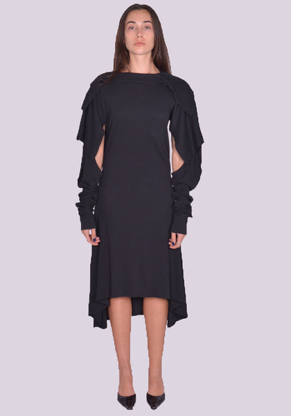 KIKO KOSTADINOV CIRCE JERSEY DRESS  BLACK FW24 | DOSHABURI Online Shop