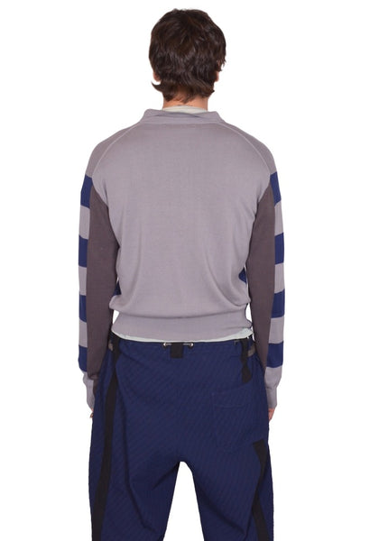 KIKO KOSTADINOV KEST CARDIGAN NAVY/ANCHOR SS26 | DOSHABURI Shop