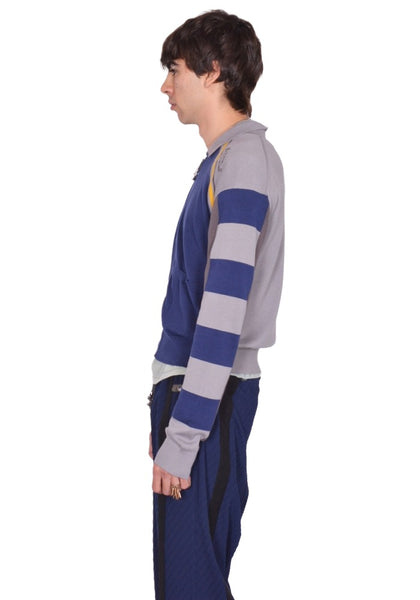 KIKO KOSTADINOV KEST CARDIGAN NAVY/ANCHOR SS26 | DOSHABURI Shop