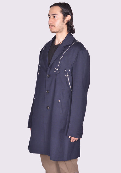 KIKO KOSTADINOV KNOX MULTI ZIP BLAZER  DARK NAVY FW24 | DOSHABURI Shop