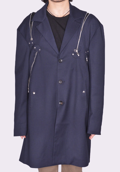 KIKO KOSTADINOV KNOX MULTI ZIP BLAZER  DARK NAVY FW24 | DOSHABURI Shop