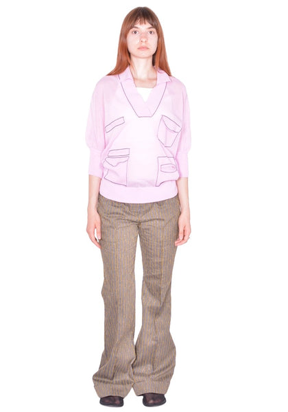 KIKO KOSTADINOV KREINER KNIT POLO PALE PINK SS26 | DOSHABURI Shop