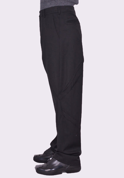 KIKO KOSTADINOV  MELSAS DARTED TROUSERS CROE BLACK SS24 | DOSHABURI Online Shop