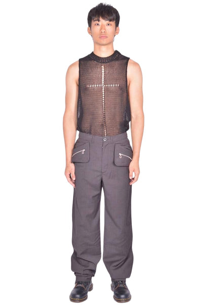 KIKO KOSTADINOV MEN KKSS26T03-11 KOMLO TROUSER UMBER BROWN SS26 | DOSHABURI Shop