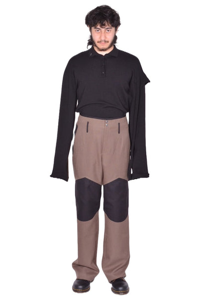 KIKO KOSTADINOV MEN ORVOS TROUSERS SEPIA/COAL BLACK FW25 | DOSHABURI Shop