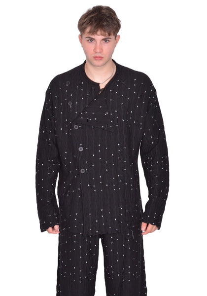 KIKO KOSTADINOV MEN RADAY KNITTED JACKET NIGHT SKY FW25 | DOSHABURI Shop