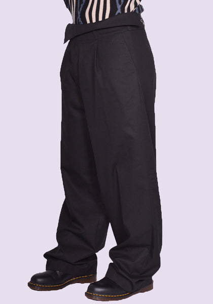 KIKO KOSTADINOV NAVIN WIDE TROUSER BLACK SS25 | DOSHABURI Online Shop