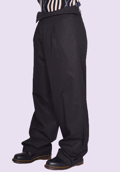 KIKO KOSTADINOV NAVIN WIDE TROUSER BLACK SS25 | DOSHABURI Online Shop