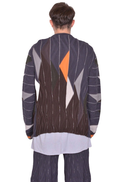 KIKO KOSTADINOV RADAY KNITTED JACKET BROWN/MULTI FW25 | DOSHABURI Shop