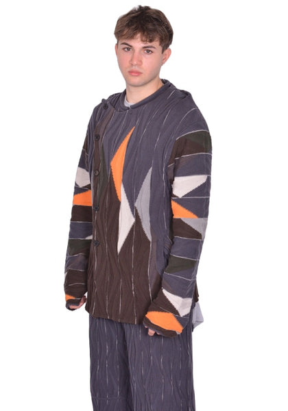 KIKO KOSTADINOV RADAY KNITTED JACKET BROWN/MULTI FW25 | DOSHABURI Shop